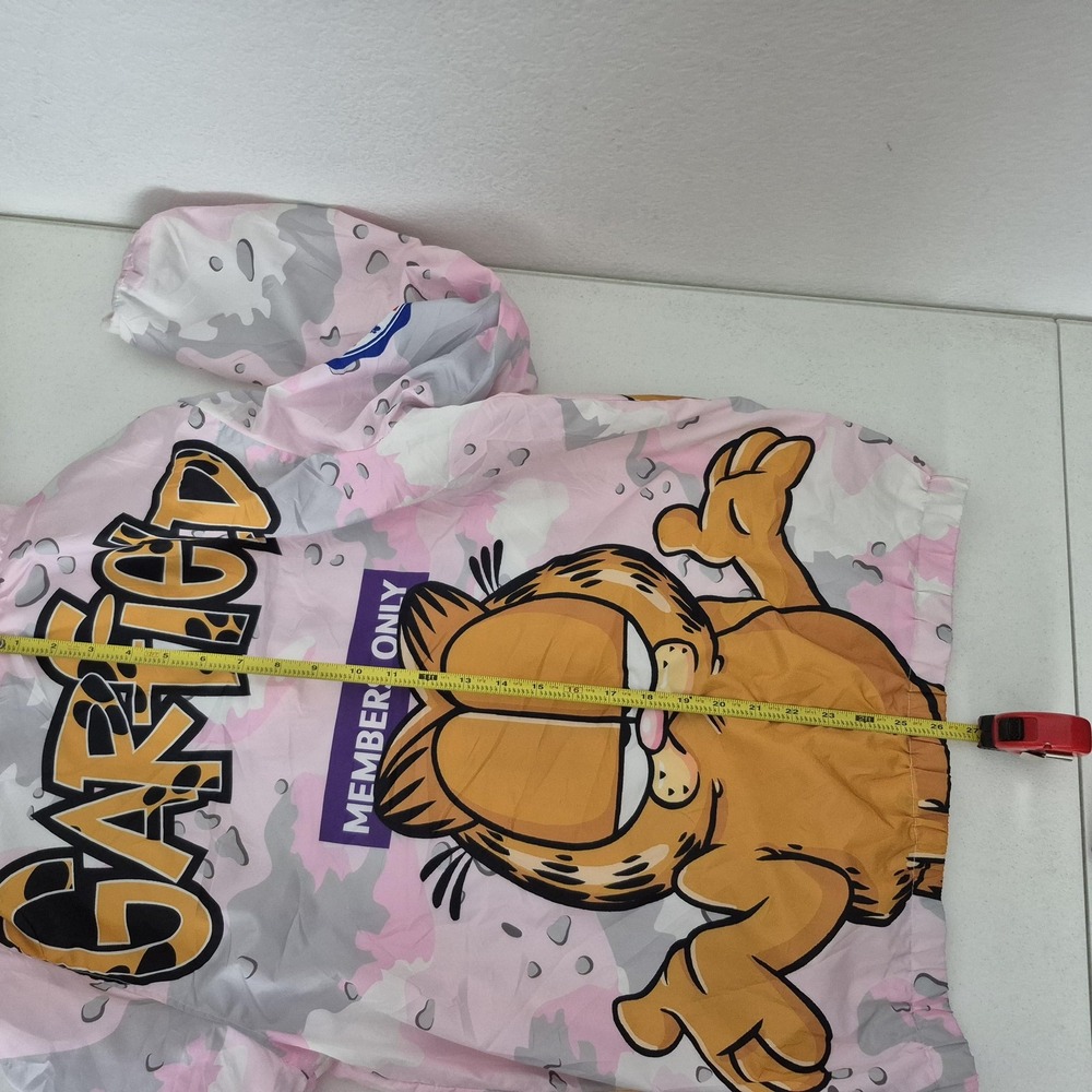 Garfield Members Only Jacket Adult Small Pink Camo Hooded Full Zip MNL1B0128 - Picture 10 of 11